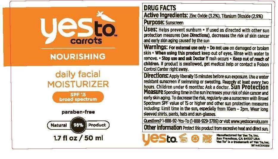 Yes To Carrots Daily Facial Moisturizer SPF 15